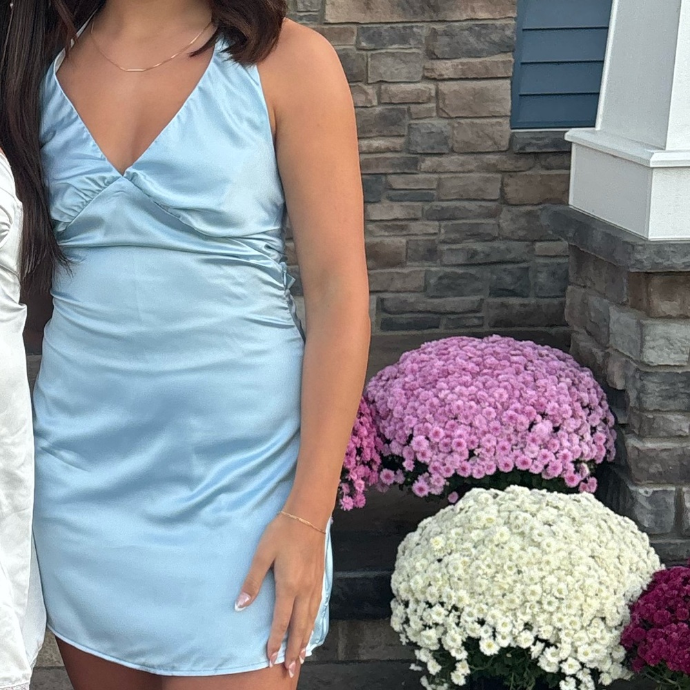 Gorgeous light blue slip dress